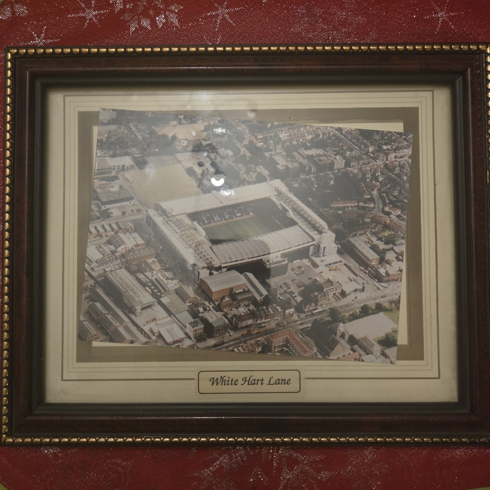 Tottenham Hotspur Aerial Stadium Art Print - Brown and White